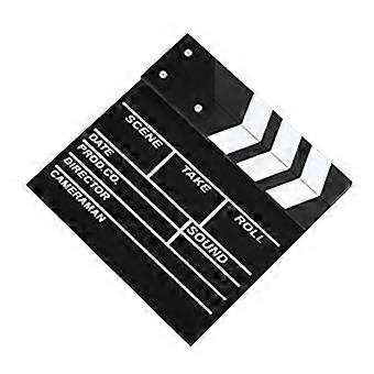Tableau effaçable noir de 20 cm, sec, 20 claps de cinéma, clap de cinéma en bois