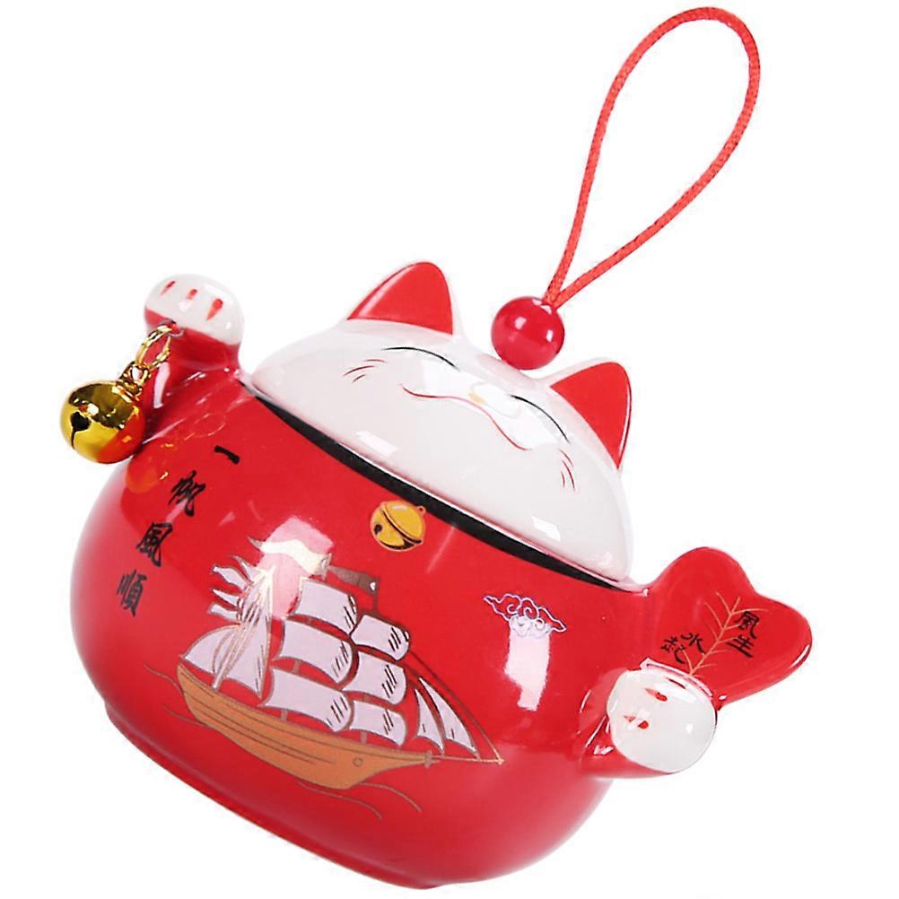 Ceramic Tea Canister for Storage Cat Candy Jar