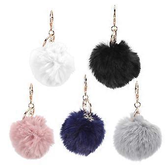 Puff Ball Keychain Backpack Charm for Decor 25Pcs in Assorted Color