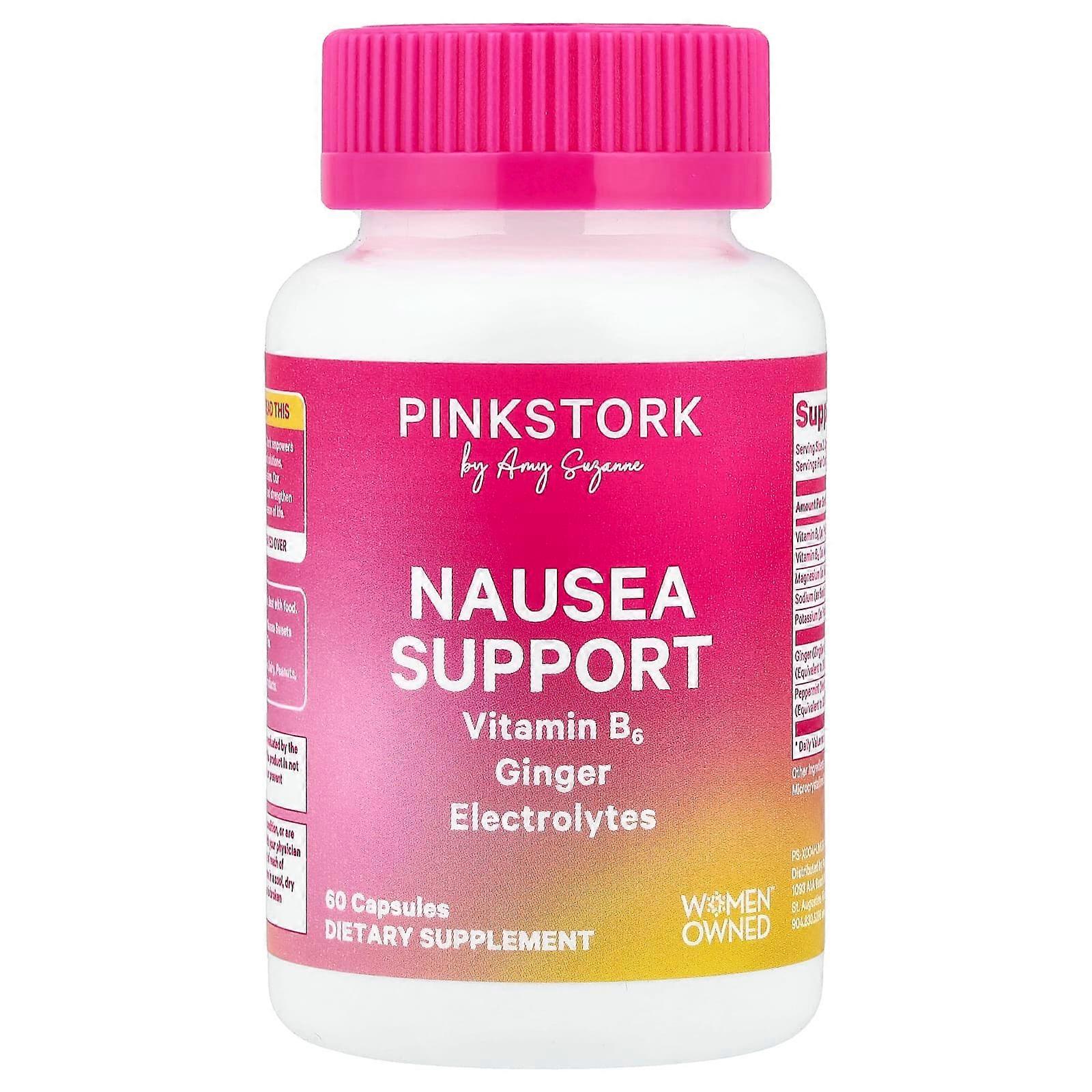 Pink Stork, Nausea Support, 60 Capsules