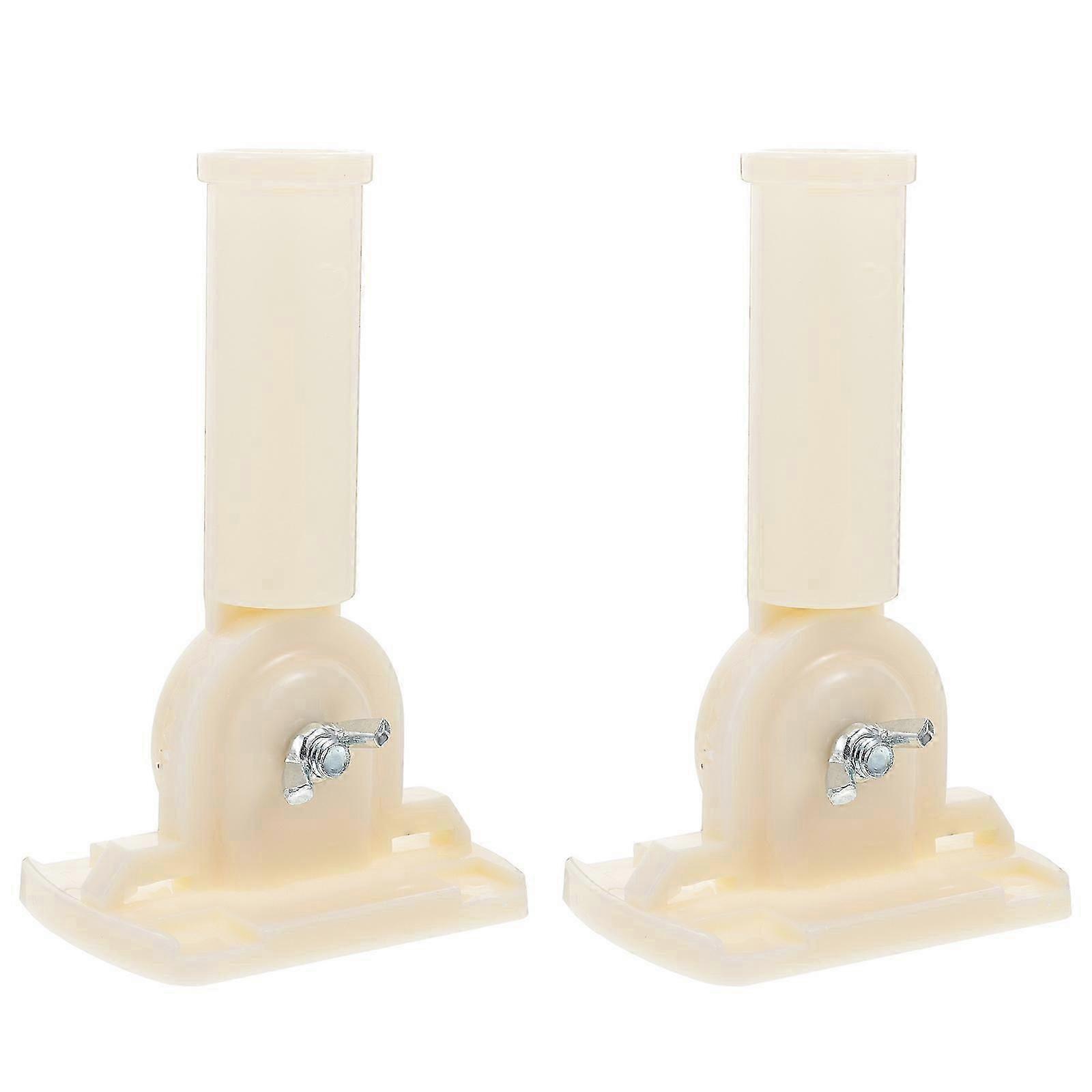 Wall Mounted Flagpole Holder for Display 2Pcs Beige Plastic Material