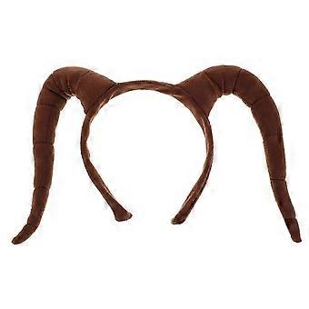 Horn Headband Goat Horn Headband for Party Use Coffee Plush Material