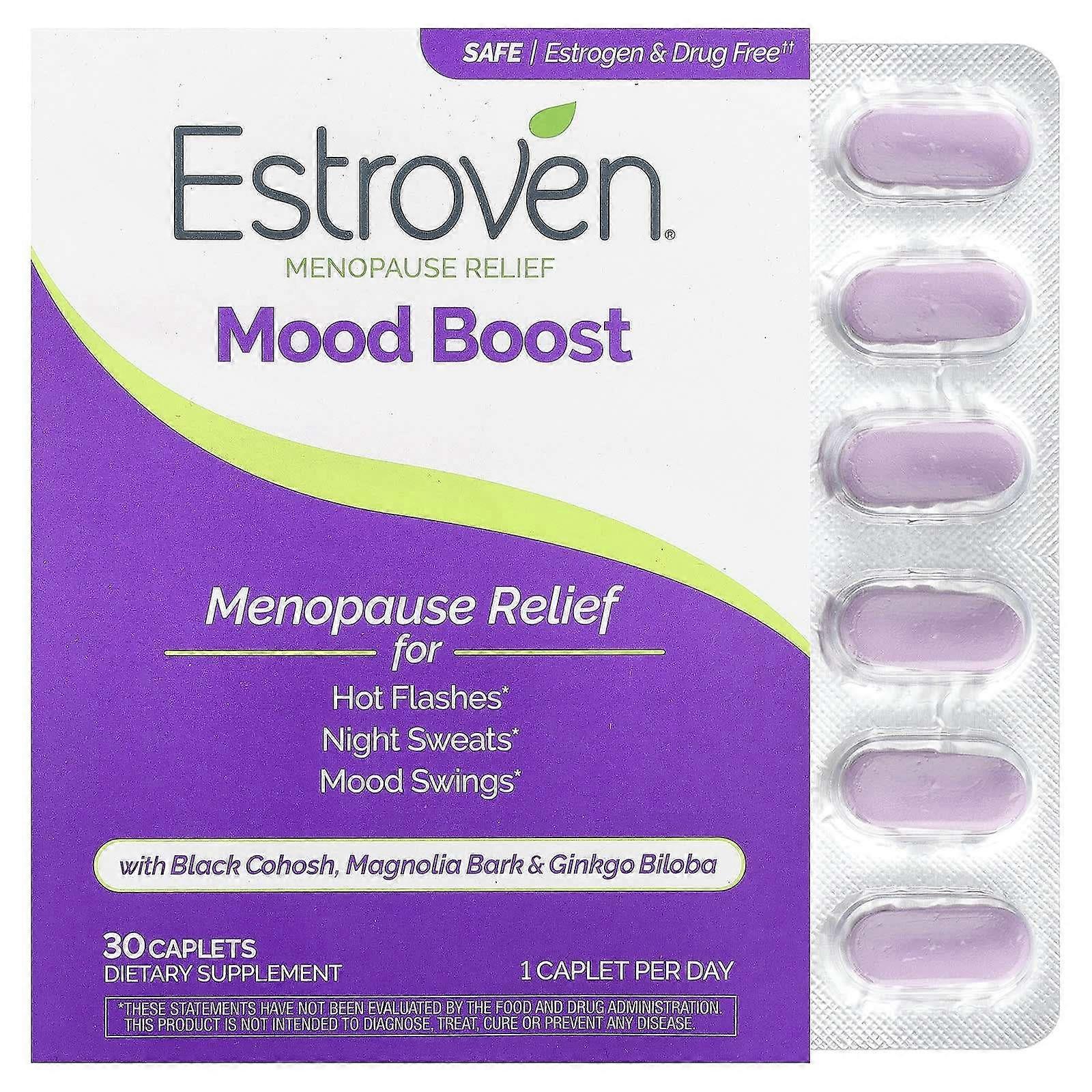 Estroven, Menopause Relief, Mood Boost, 30 Caplets, 2-Pack