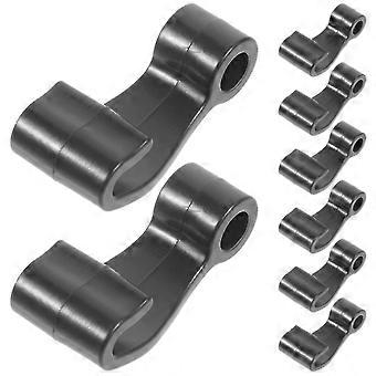 8pcs Kayak J Hooks: Black Plastic Lashing Clips Bungee J Shaped Hooks For Safety Kayak Canoe Paddle Board Rowing Boating Accessory