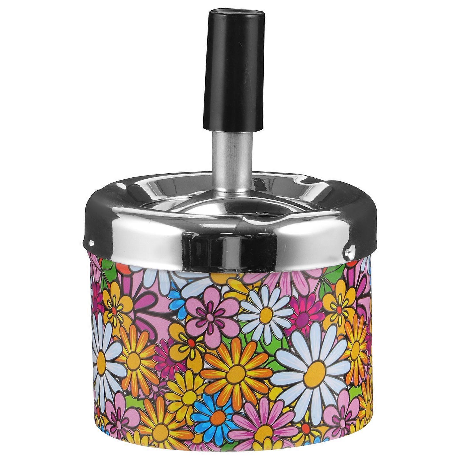Ash Holder Pattern Automatic Extinguishing Ashtray Outdoor Round Ashtray Container