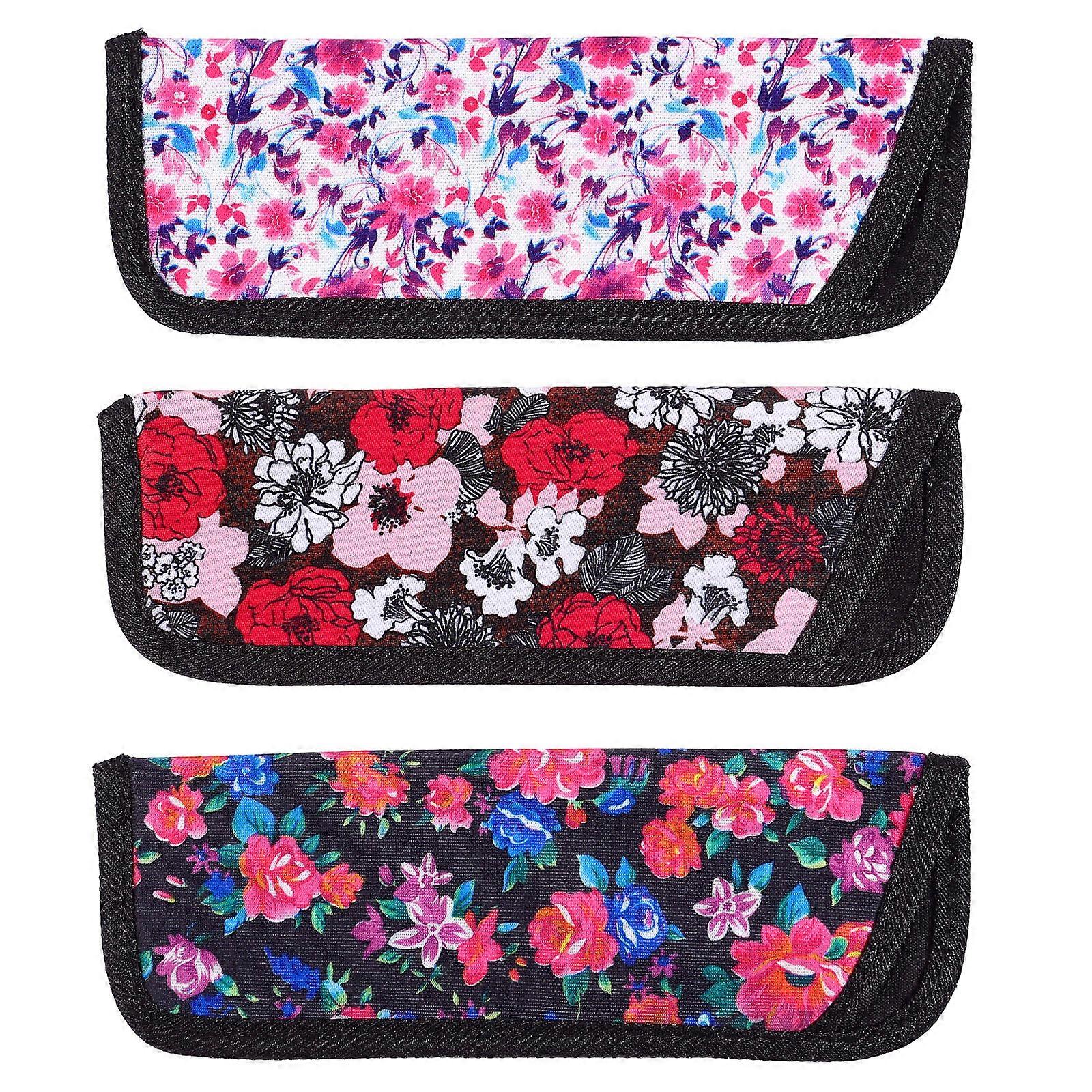 Old Set Cloth Glasses Case for Storage Use 3Pcs