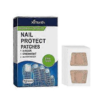 Nail Care Patches, 72 Pcs Pack, Non-Woven Fabric Designed for Treating Cracked Nails & Promoting Growth from Fungal Infections