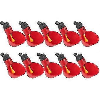 Chicken Drinker, 10 Pcs Automatic Fit compatible withChicken Coop Automatic Water Dispensers Fit compatible withChicken