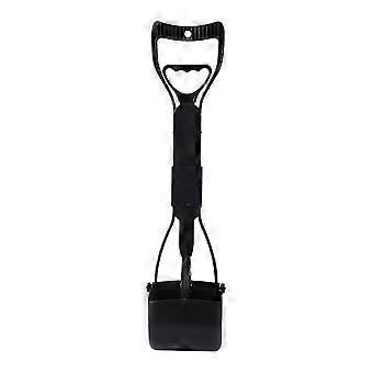 Foldable Dog Poop Waste Collection Scoop Sturdy Pet Poop Basket With Long Handle High Strength Substance And Durable Spring For Picking Up Grass And