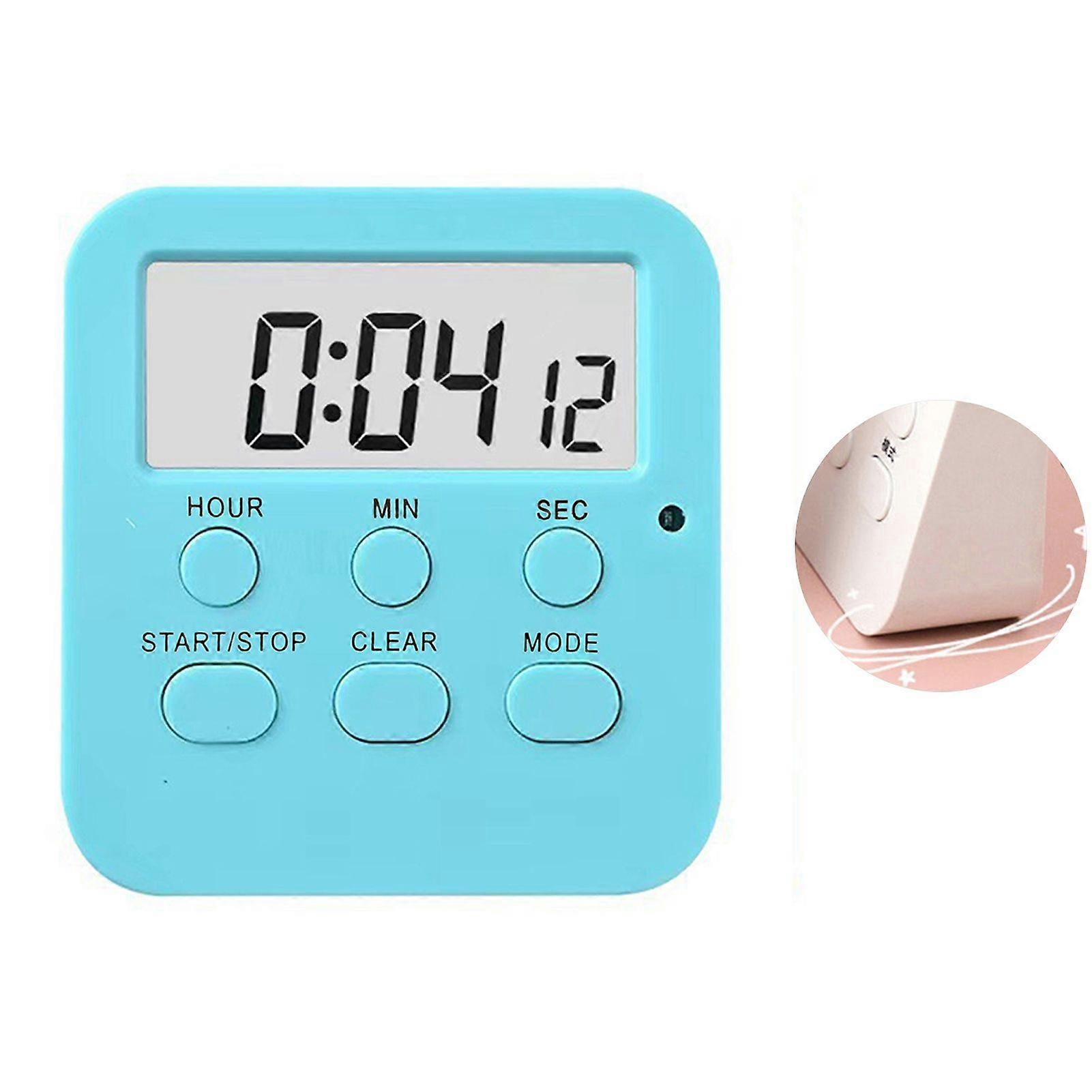 Countdown Timer Large Screen Display Magnets Adjustable Silence Simple Operation Switchable Efficient Timing Red Light Flashing Alert Child Self-Regul