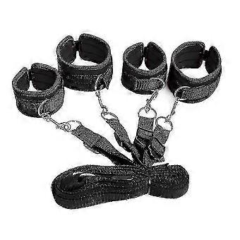 Compatible with Adjustable Soft Leather Cuffs and Ankle Restraints Set with Straps for Adults  A-M szshsy1719