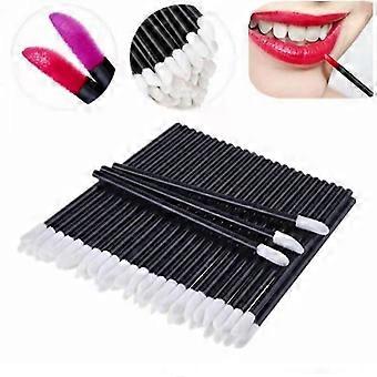 50pcs Disposable Lip Brush for Gloss Application with Soft Bristles