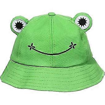 Frog Bucket Hat for Men & Women, Cotton Vacation Fishing Cap Sun Hat Cartoon Capfresh Green) 264.