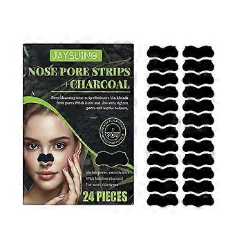 Charcoal Pore Cleaning Patches – Deep Blackhead Removal & Pore Tightening, 24 Pack