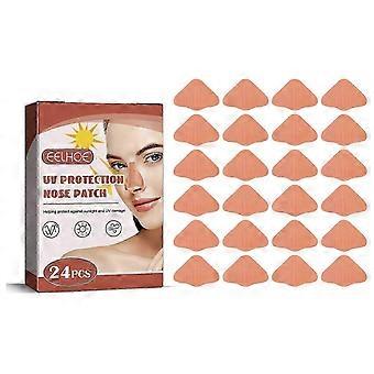 Parche nasal protector UV - Tiras transpirables, cómodas e hipoalergénicas para actividades al aire libre - 24 piezas