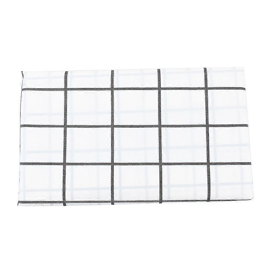 Oilproof Waterproof PVC Tablecloth Grid Pattern Rectangular Plastic Table Cover Durable Easy-to-Clean Wipeable Table Mat for Dining Table Coffee Table