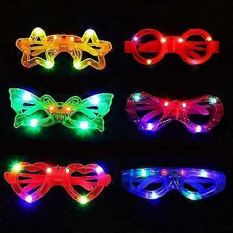 LED Blinkende Spielzeuge, 6 Stück LED-Brille LED-Beleuchtung Spielzeug LED-Beleuchtung Spielzeug, Geschenk Geburtstagsspiele LED