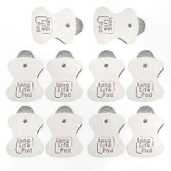 Replacement Electrodes compatible with Massagers, Long Life Pads, 10 Pack