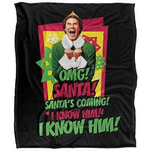 Elf Santa's Coming! I Know Him! Blanket