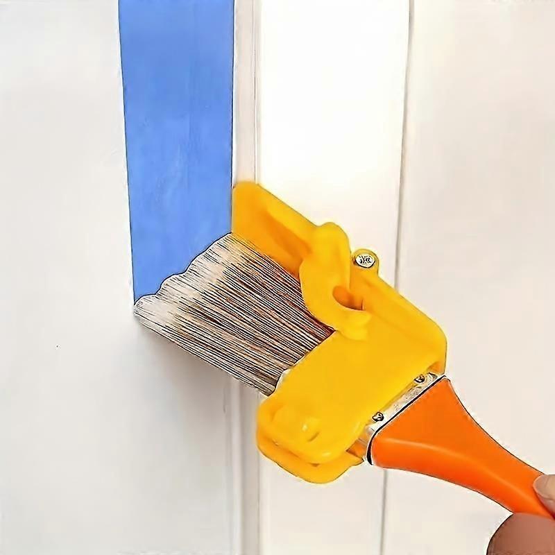 Precision Edging Paint Brush With Dual Brushes - Orange
