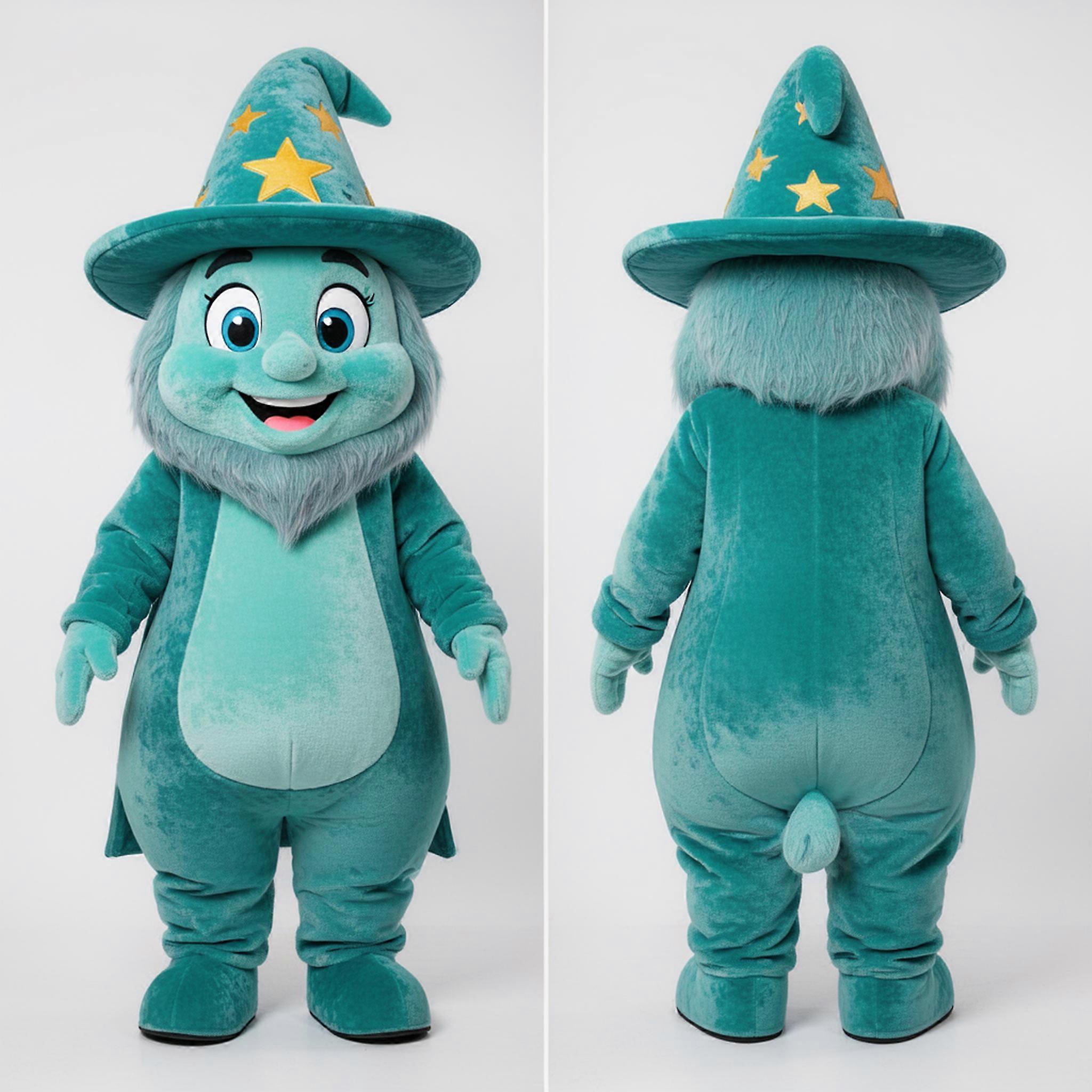 MASTICOT Teal Plush Wizard Mascot
