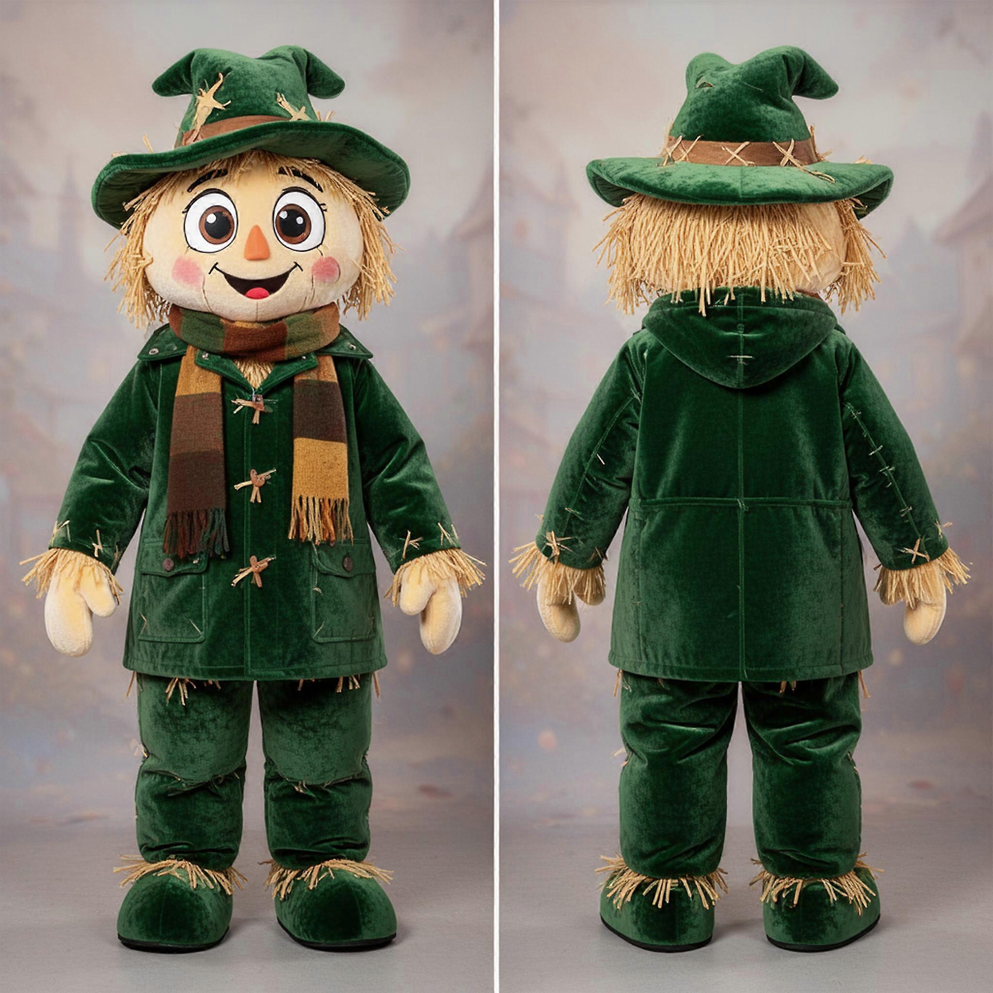 MASTICOT Forest Green Padded Scarecrow Mascot