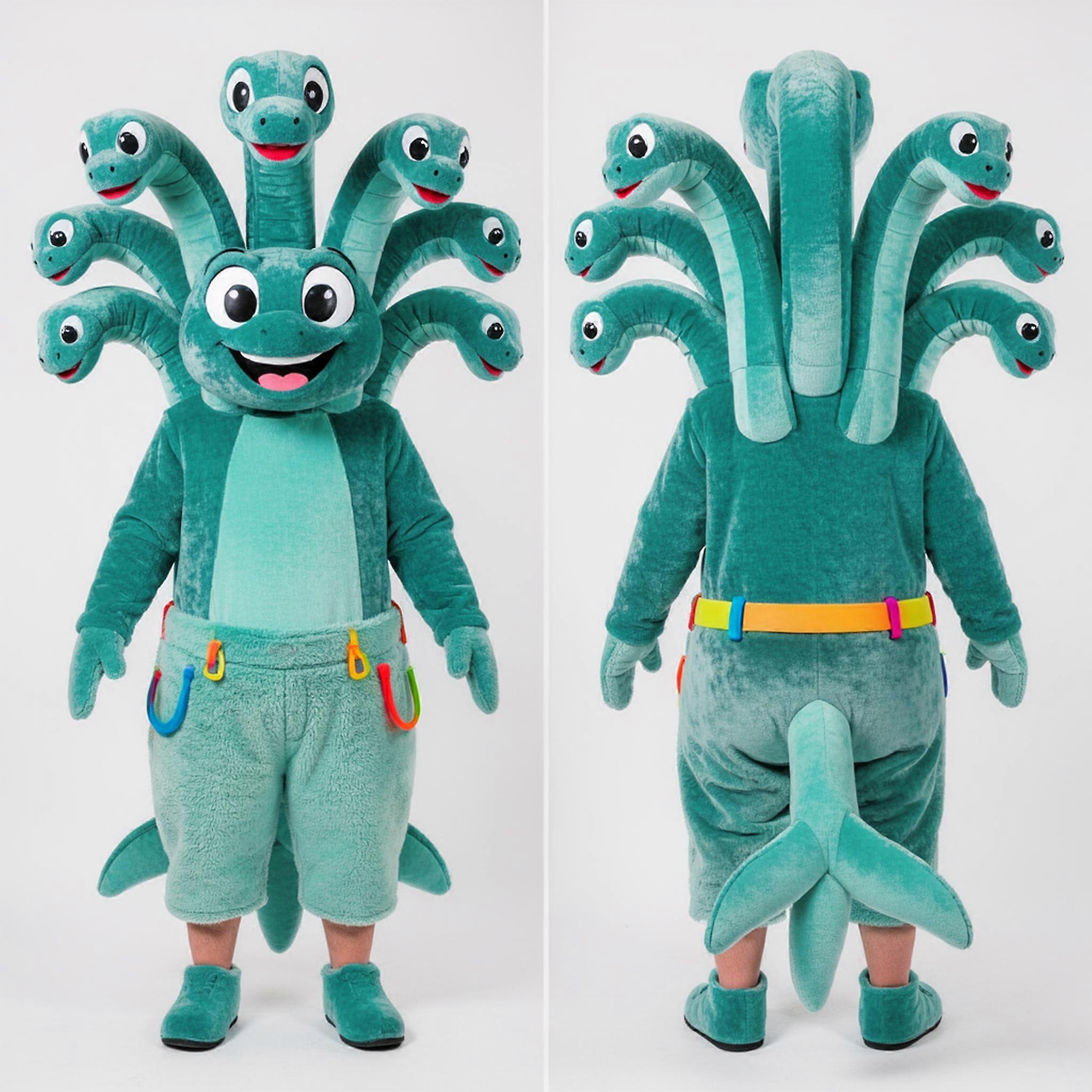 MASTICOT Teal Cartoon Hydra Mascot