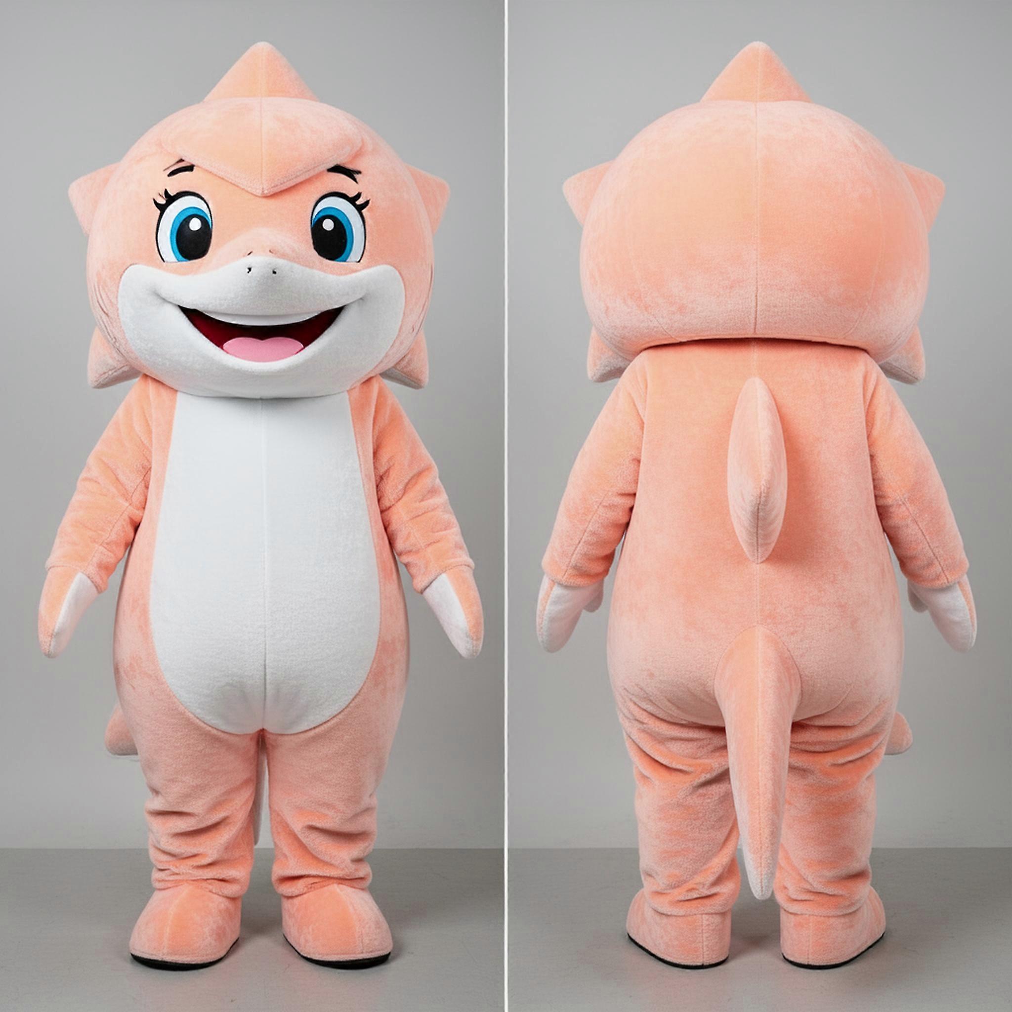 MASTICOT Peach Cartoon Megalodon Mascot