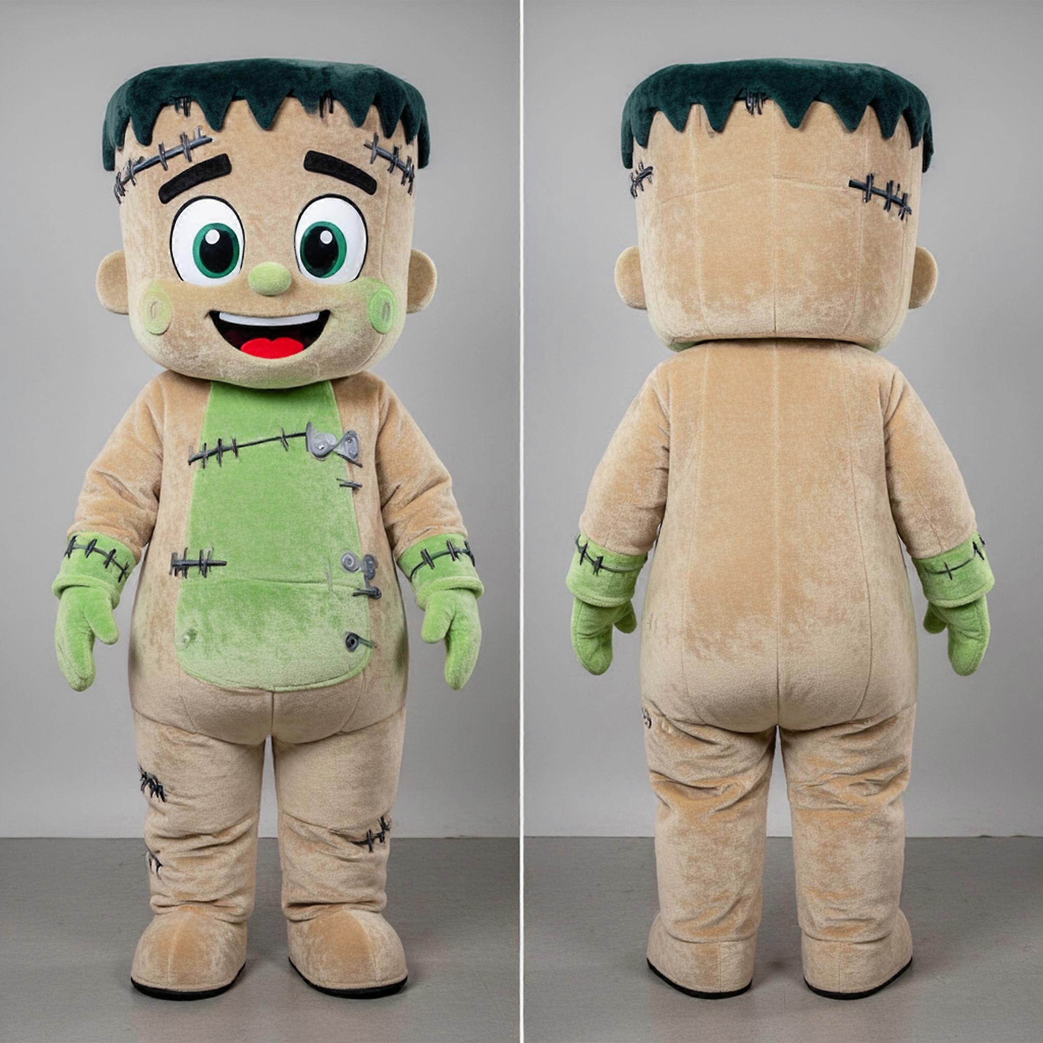 MASTICOT Emerald Green Broad Shouldered Frankenstein Mascot