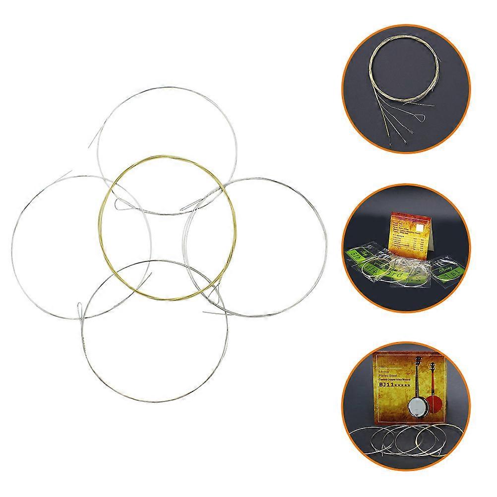 Banjo Strings Coating Optical Banjo Strings Replacement 5Pcs Set