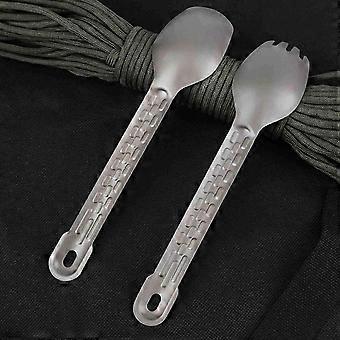 CYDT Titanium Spork Lightweight Dinner Spork Cutlery Flatware compatible with Home Outdoor Camping Hiking Backpacking Picnic