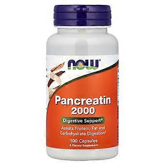 2 x NOW Foods, Pancreatin 2000, 100 Capsules (200 mg per Capsule)