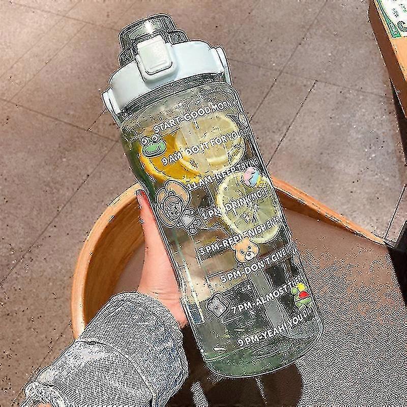 2L Sports Hydration Straw Bottle