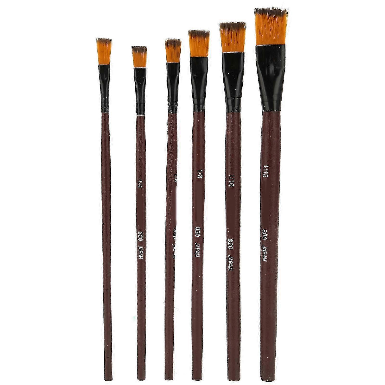 6-Piece Washable Nylon Art Brushes Set