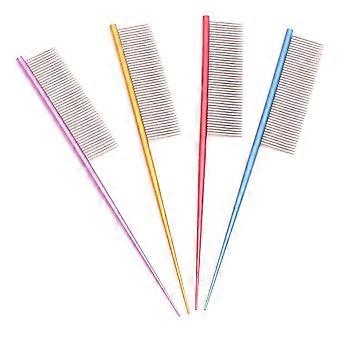 Practical Stainless Steel Pet Flea Comb Non-rust Colorful Dog Grooming Dense Tooth Dogs Cleaning Brush