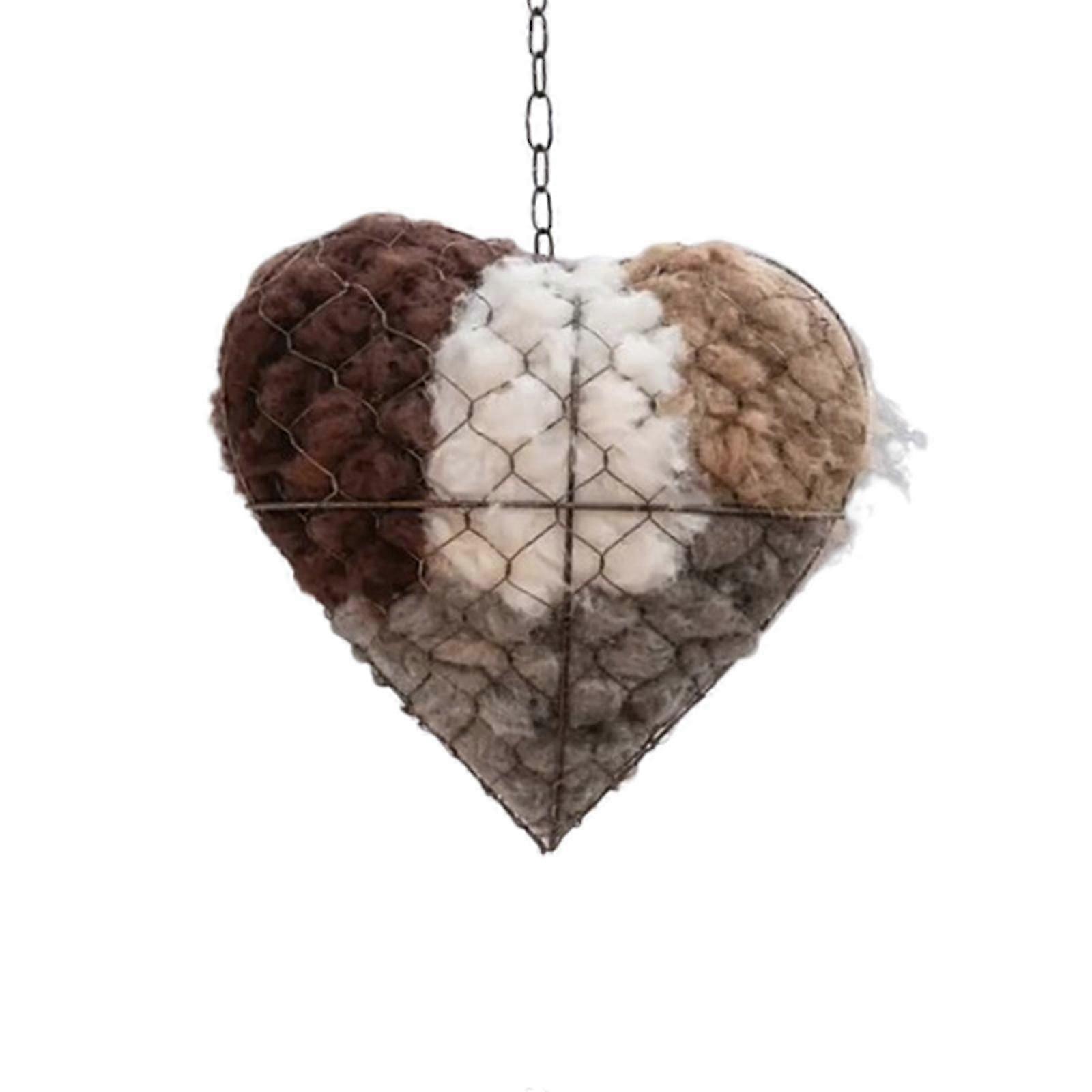 Handmade Alpaca Fiber Bird Nesting Heart