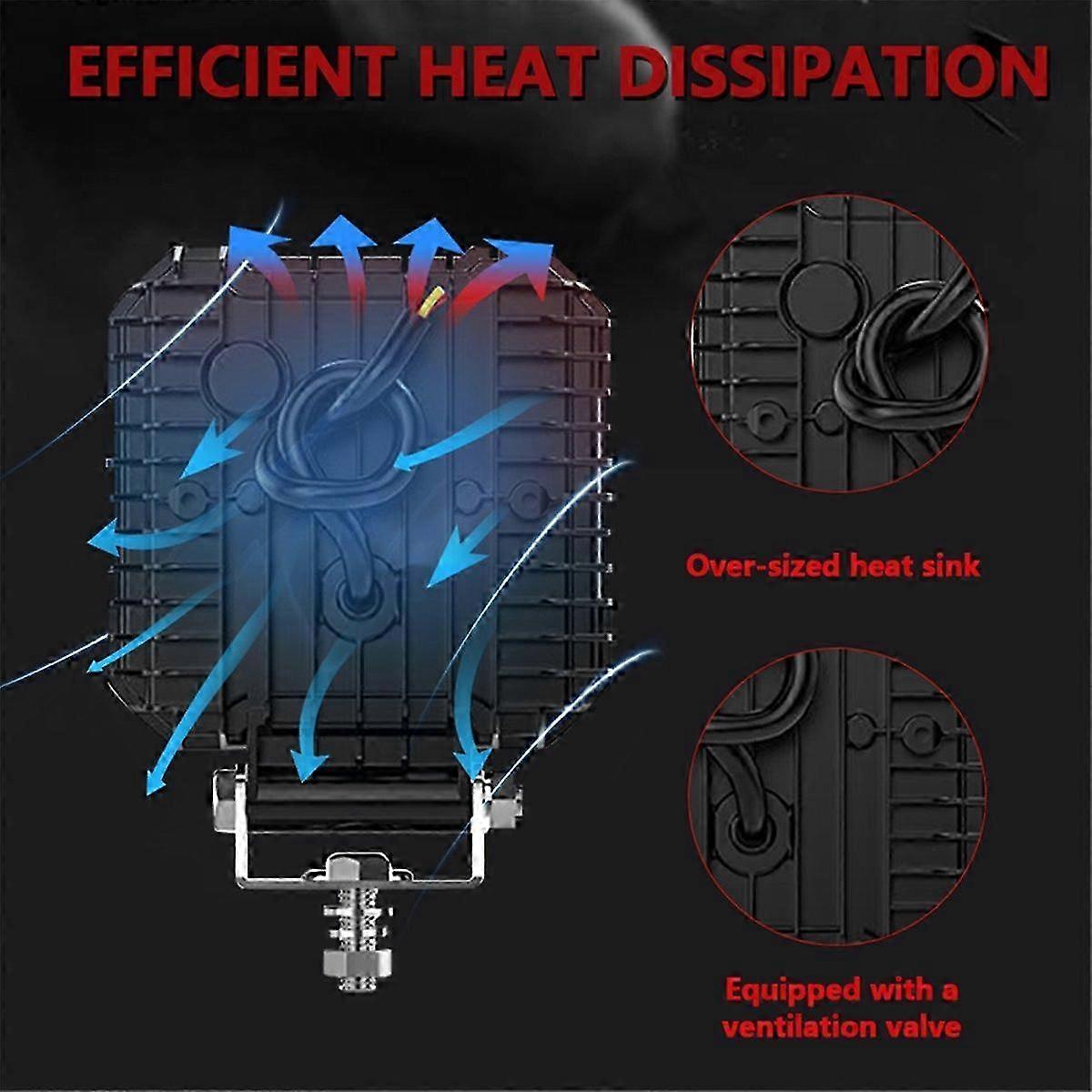 4 Inch Car Square LED Work Light Strobe Headlight Offroad