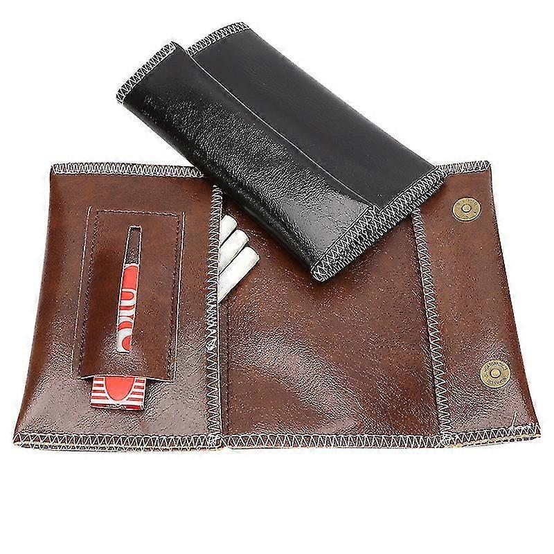 Handmade Leather Tobacco Pouch, Compatible with Rolling & Storage, Drawstring Closure