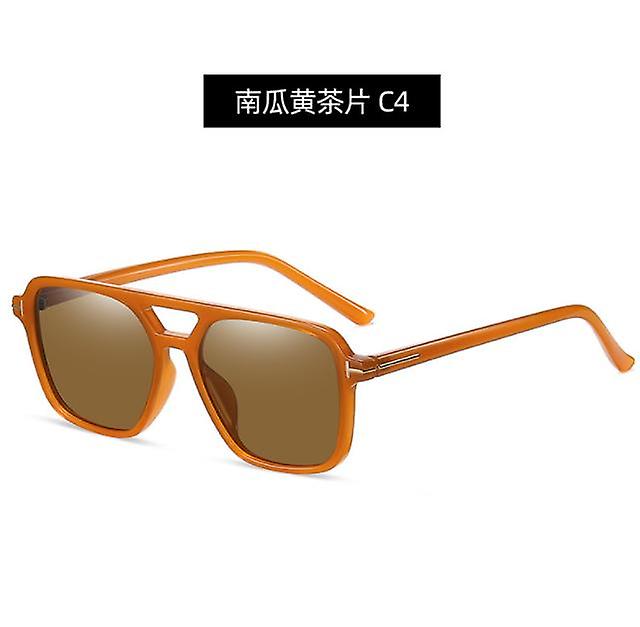 New Outlet Men And Women Polarized Sunglasses Fashion Tr Frame Sunglasses Double Beam Square Sunshade Mirror