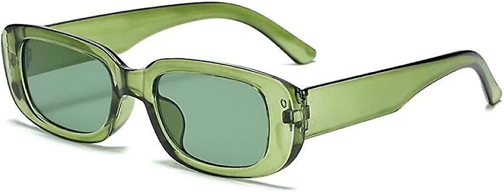 Rektangulära solglasögon för kvinnor Retro mode solglasögon UV 400 skydd fyrkantiga bågar glasögon