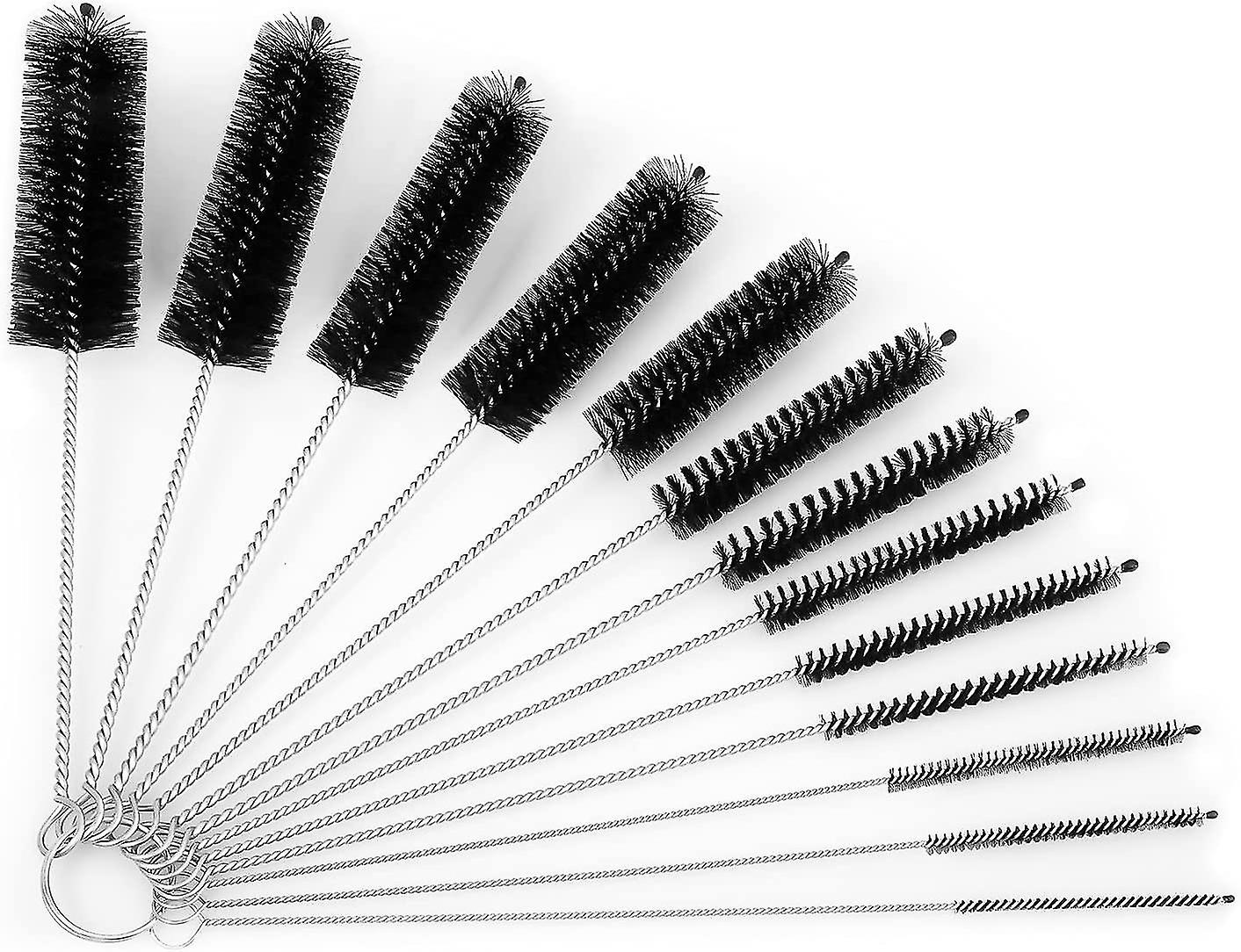 Nylon Cleaning Brushes 13-piece Set - Milk Hose Brushes Dishwasher Safe - Elastic Hose Brushes For The Smallest Openings - Straw Brush