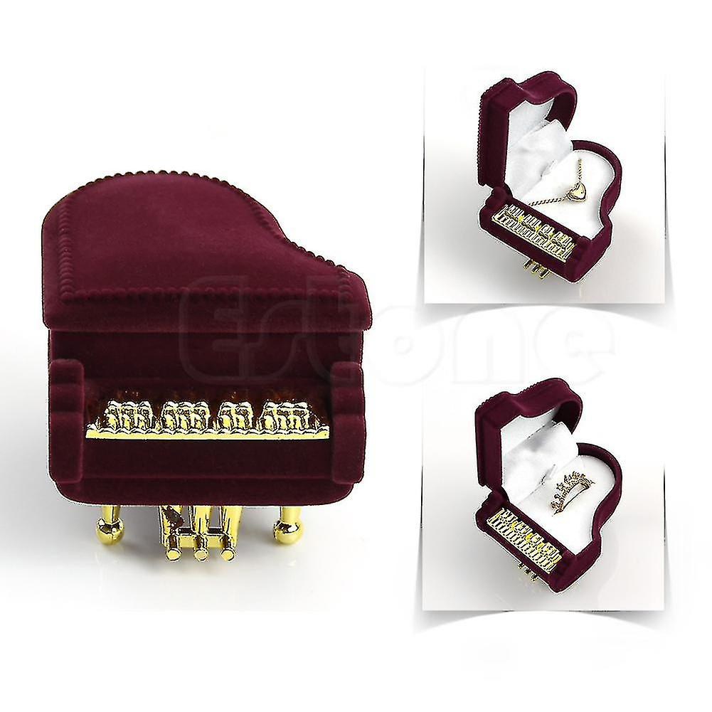 Samt Klavierring Elegante Box Ohrring Anhänger Schmuck Ehering Fall