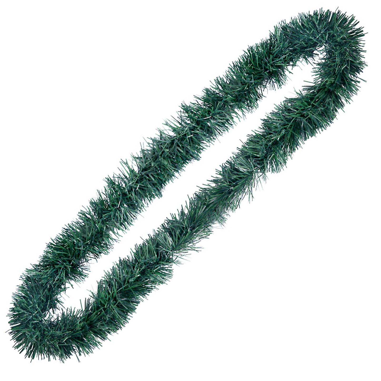 Christmas Dark Green Tinsel 6.5ft Dark Green Color Self-arrangement Hanging Ornament