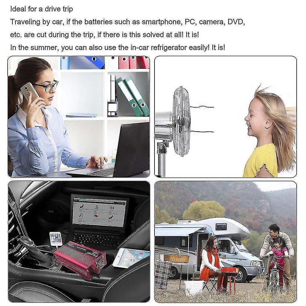 2000w Dc12v Zu Ac110v Auto Wechselrichter Dual USB Ladegerät Konverter Transformator