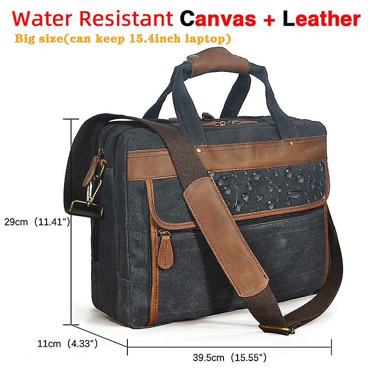 איכותי ביותר גברים עור אמיתי תיק בסגנון עתיק עסקים 15.6 "נרתיקים למחשב נייד צרף תיקי מסנג'ר תיק B1001