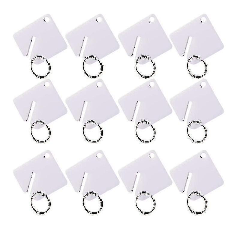 Portable 60 Pcs Acrylic Key Tags With Snap Hook Key Identify Tags Write-on Tag