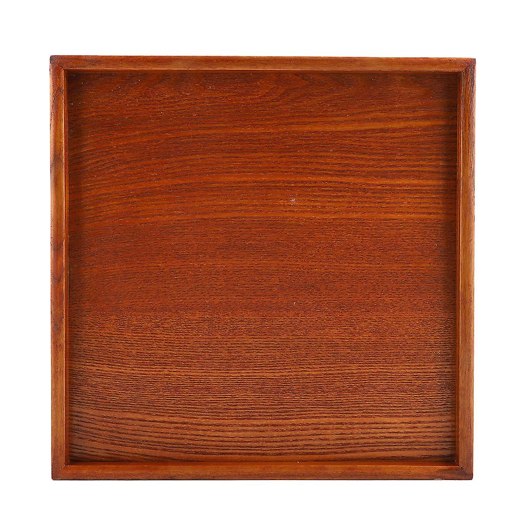 Square Solid Wood Tea Tray Coffee Sushi Snacks Serving Plate for Cafe Restaurant