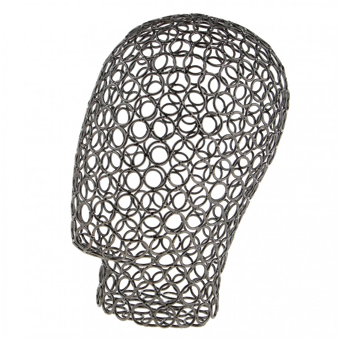 Manichino in metallo Head Hat Mannequin Display Mannequin Black Parrucche Supporto