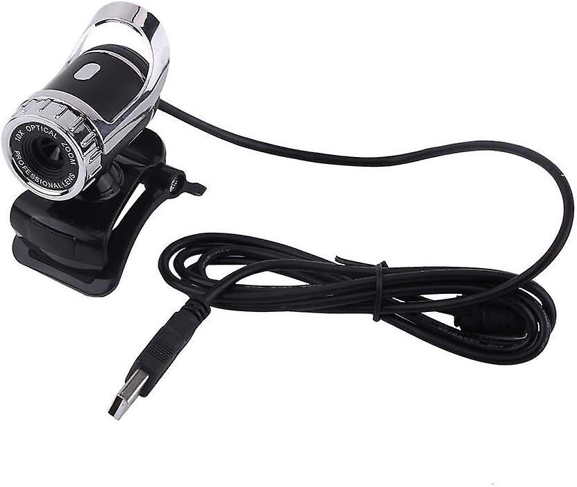 Health Gear Computers Web Cameras With Microphone, Usb 2.0 0.3m Pixels Clip-on Webcam Web Camera Hd 360 Rotating Stand Built-in Microphone For Pc(silv