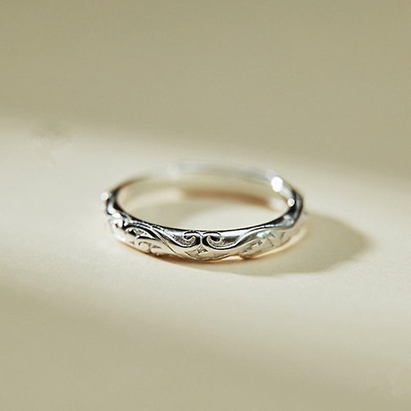 1pc Stylish And Luxurious Fine Pattern Couple Ring For Engagement And Wedding